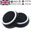 Black & White Ring Thumb Grips Analog Stick Covers PS5 Xbox Series X Controller