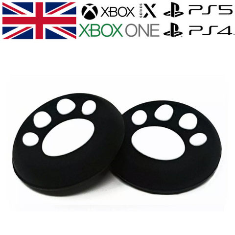 White Paws Thumb Grips Analog Cap Stick Covers PS5 & Xbox Series X Controllers